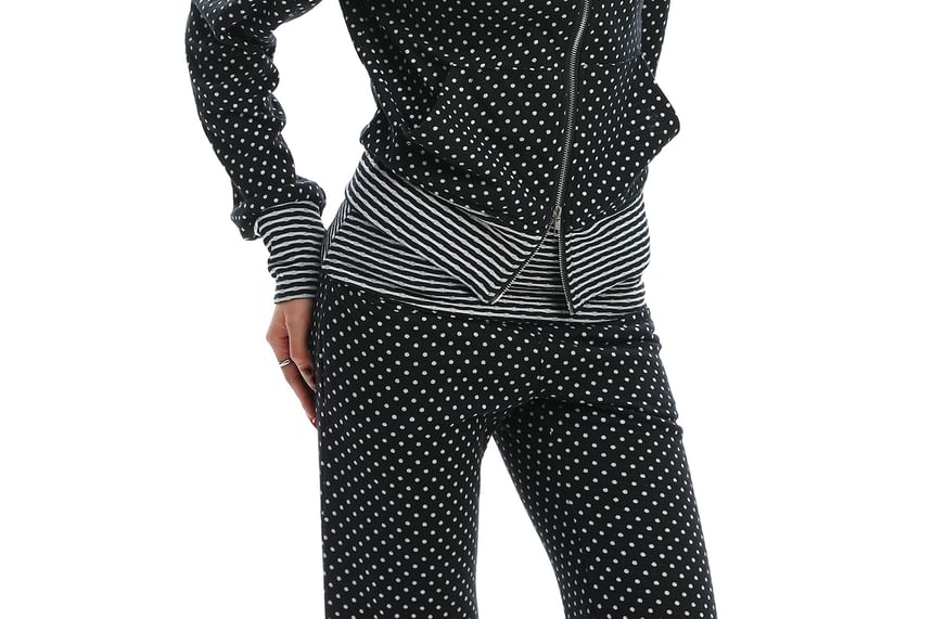 Dotted Zip-Up Hoodie