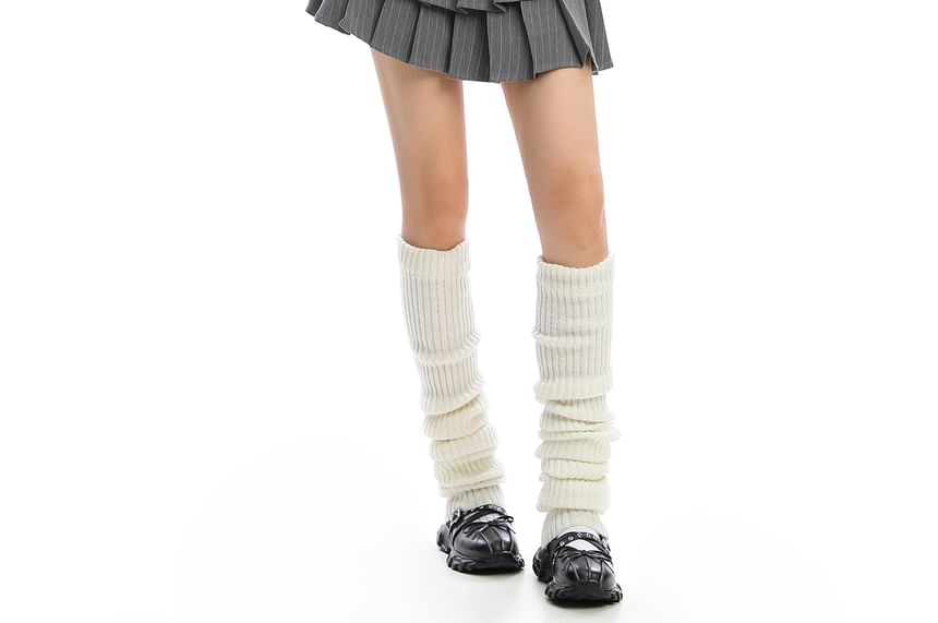 Striped Ribbed Mock Two-Piece Collar Tee, Long-Sleeved