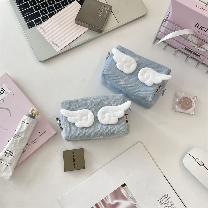 Wings Denim Coin Purse (Various Designs)