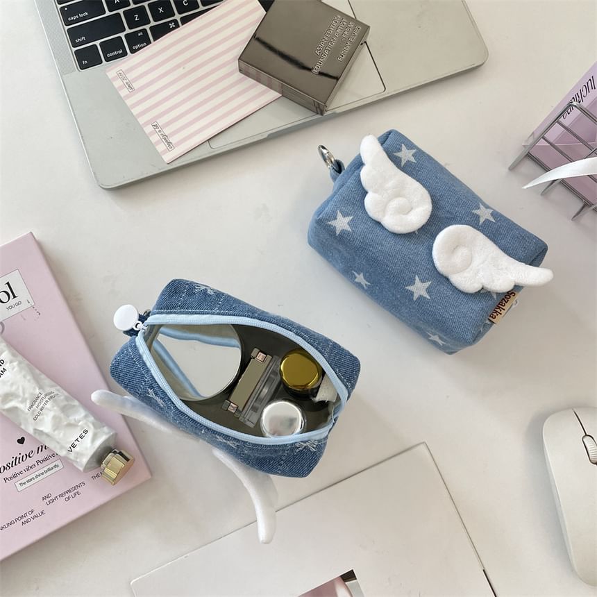 Wings Denim Coin Purse (Various Designs)