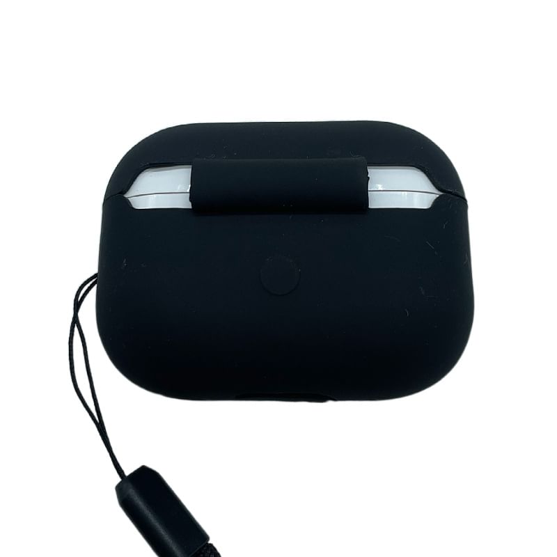 Plain Silicone Apple AirPods Pro Earphone Case Skin with Strap