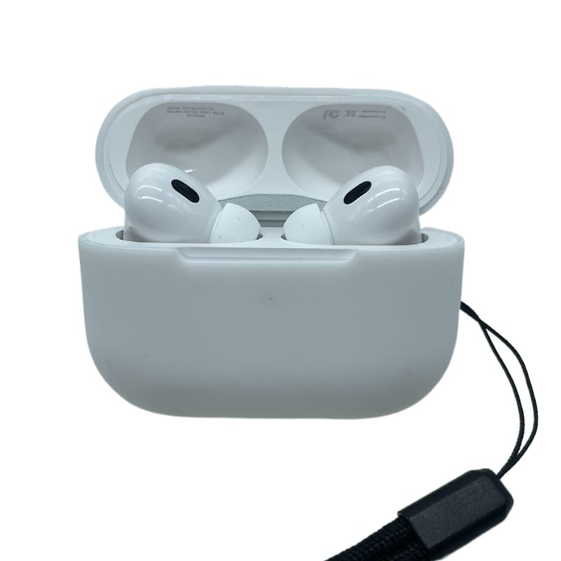 Plain Silicone Apple AirPods Pro Earphone Case Skin with Strap