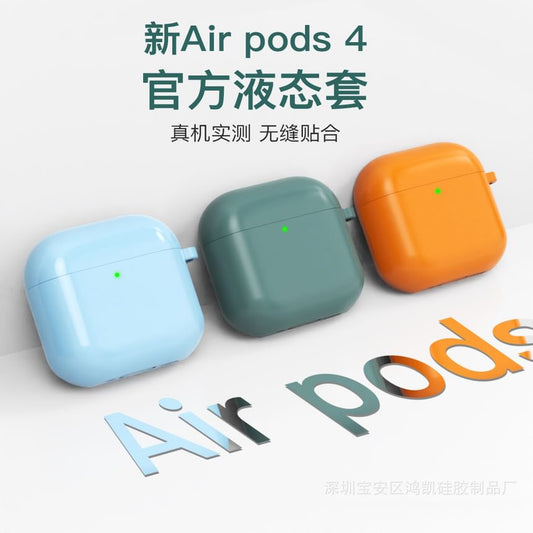 Plain Silicone Apple AirPods Earphone Case Skin with Carabiner Clip