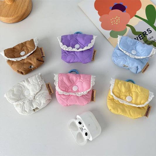 Lace Trim Padded Airpod Earphone Case Skin