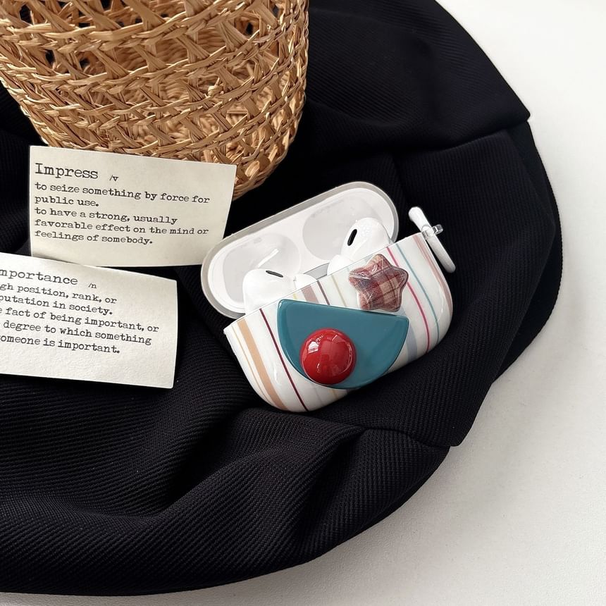 Star Geometric Bead Striped Apple AirPods / Pro Earphone Case Skin