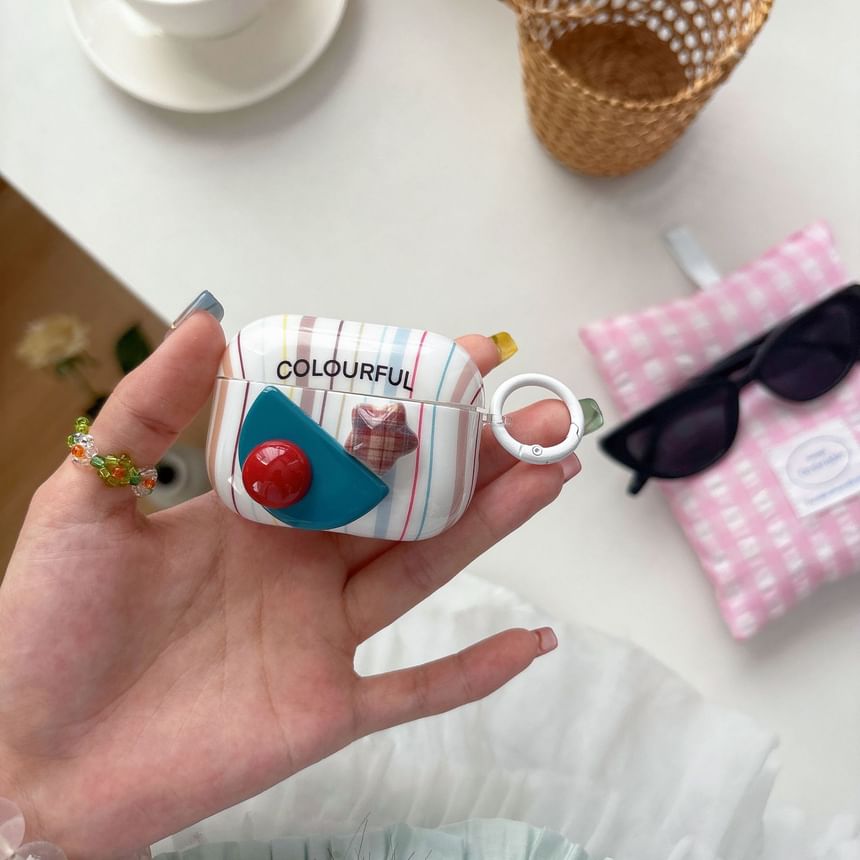 Star Geometric Bead Striped Apple AirPods / Pro Earphone Case Skin