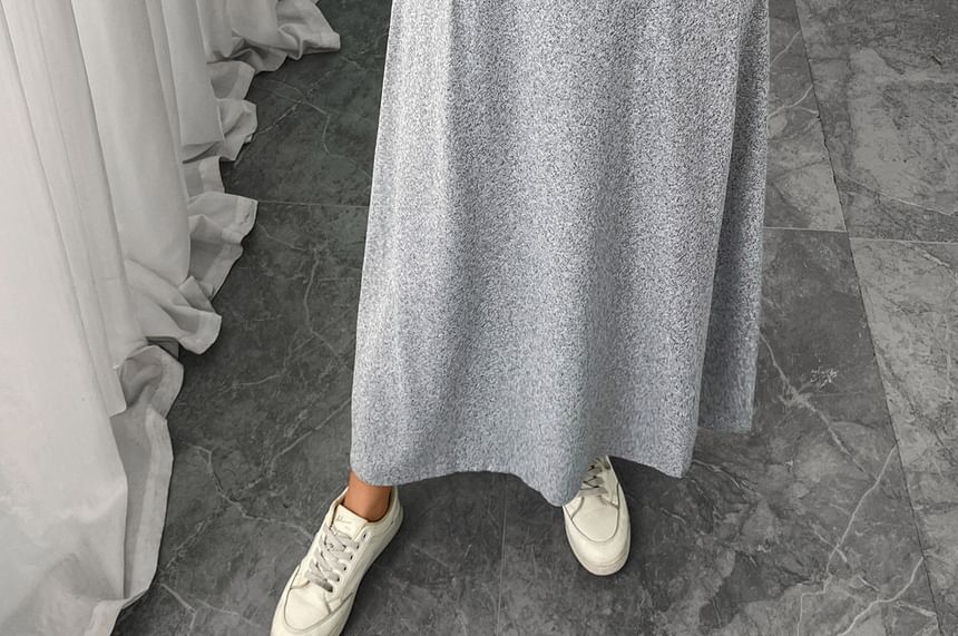 Plain Maxi A-Line Hoodie Dress