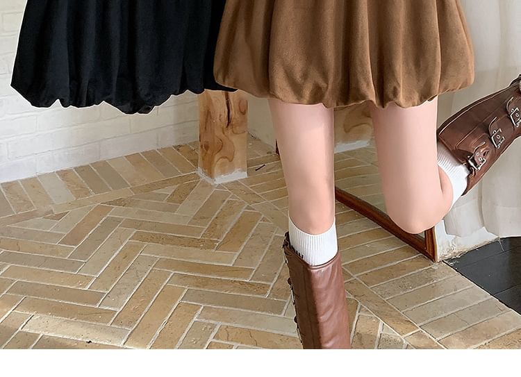 Mini A-Line Skirt with High Waist