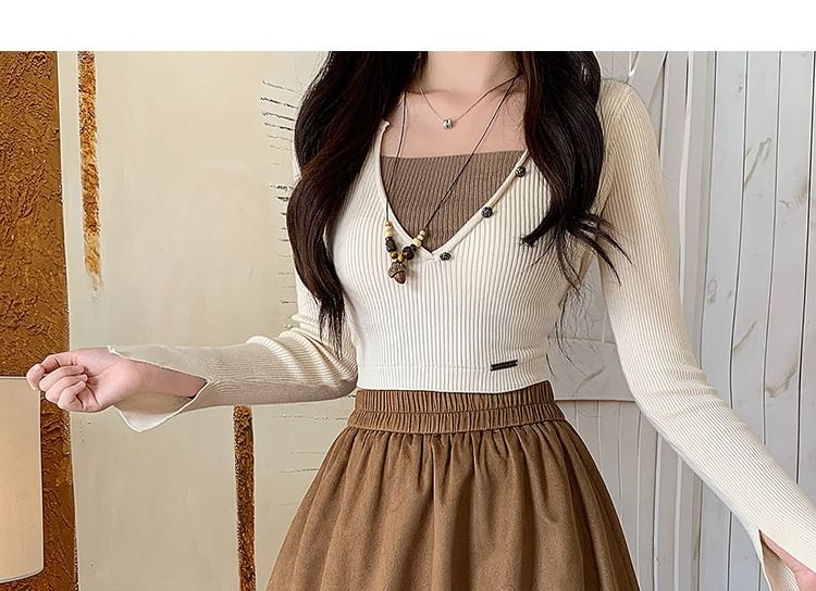 Mini A-Line Skirt with High Waist