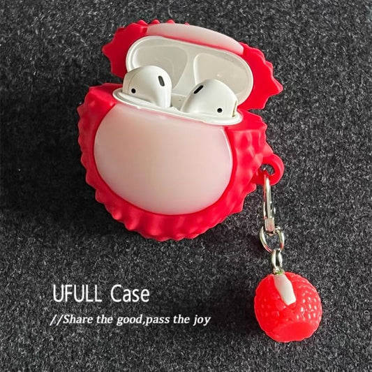 Lychee Apple AirPods / Pro Earphone Case Skin / Charm / Set