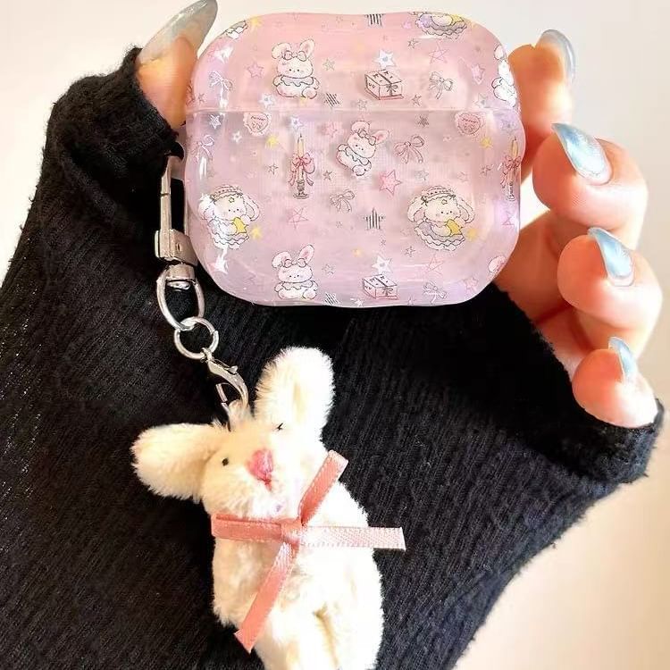 Rabbit Apple AirPods / Pro Earphone Case Skin / Charm / Set