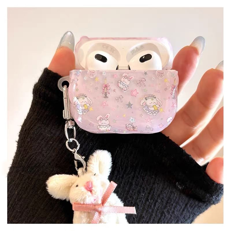 Rabbit Apple AirPods / Pro Earphone Case Skin / Charm / Set