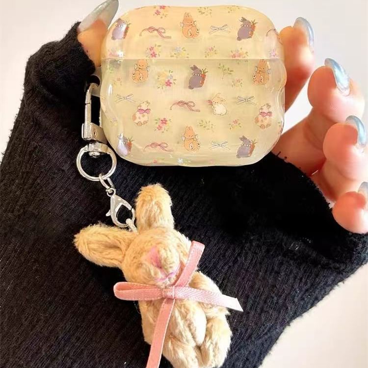 Rabbit Apple AirPods / Pro Earphone Case Skin / Charm / Set