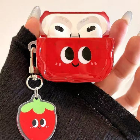Strawberry Apple AirPods / Pro Earphone Case Skin / Charm / Set