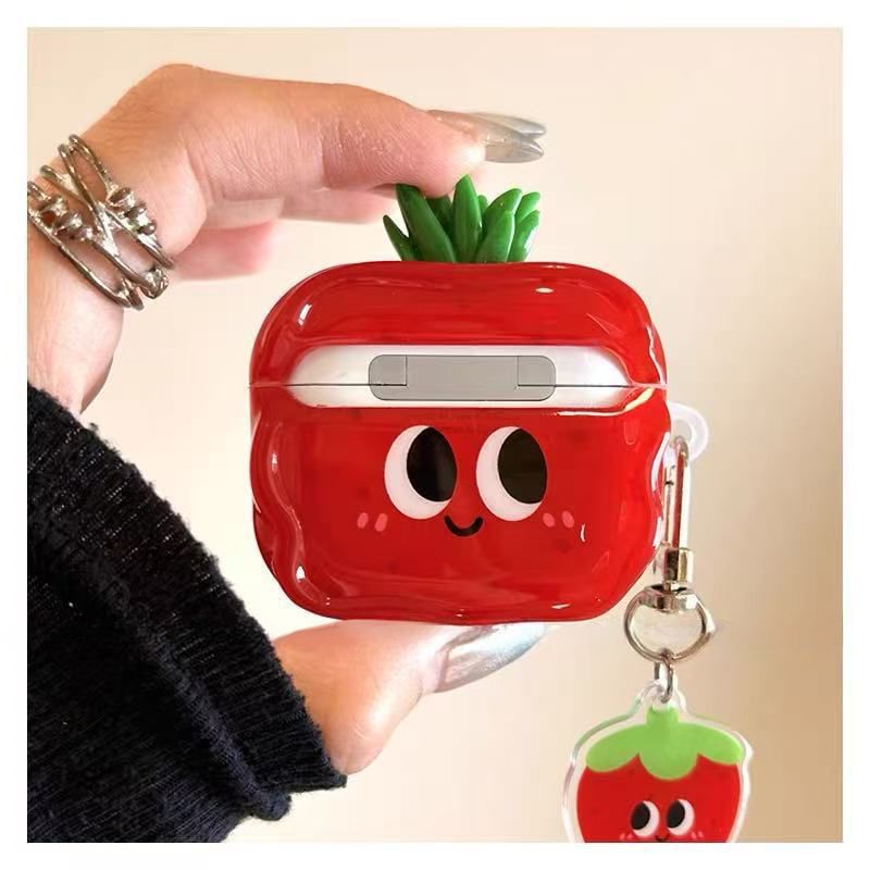 Strawberry Apple AirPods / Pro Earphone Case Skin / Charm / Set