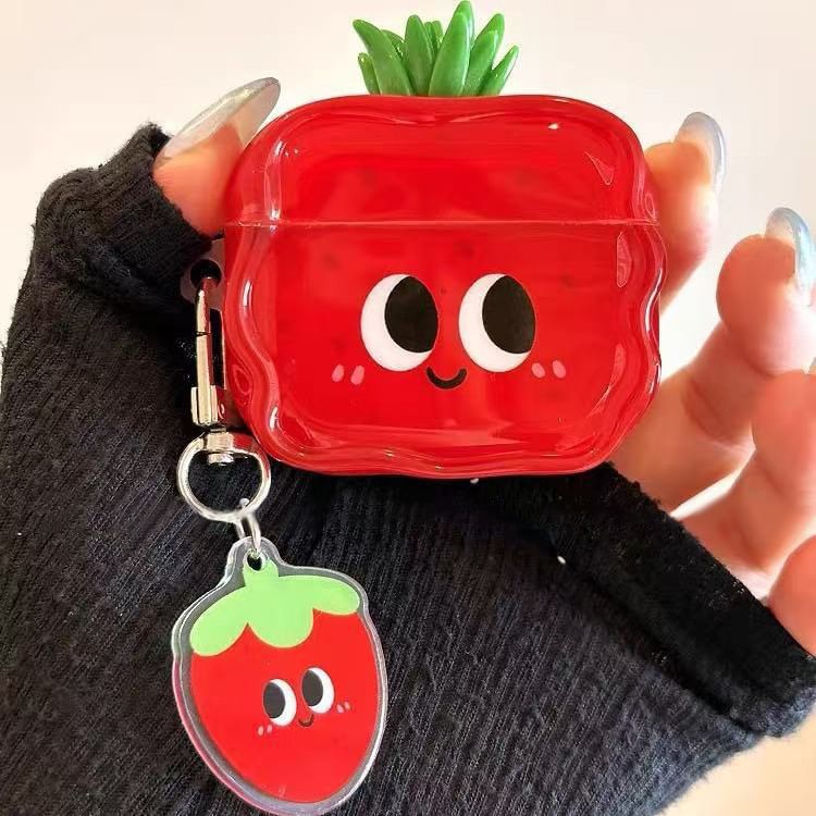 Strawberry Apple AirPods / Pro Earphone Case Skin / Charm / Set