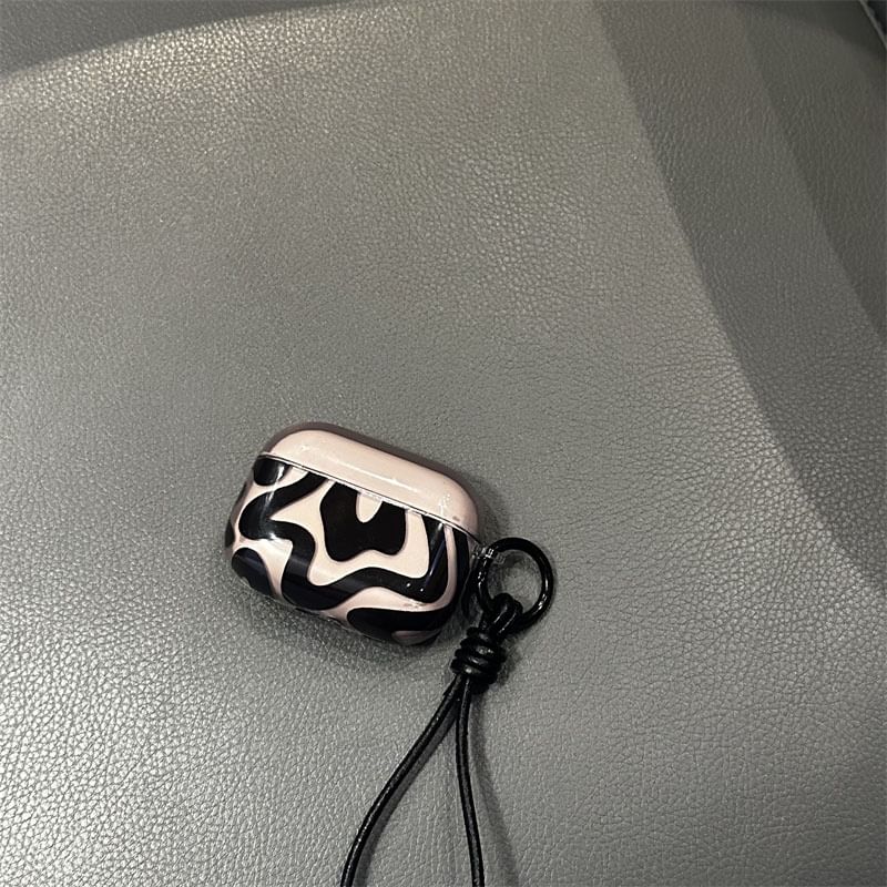 Wavy Print Apple AirPods / Pro Earphone Case Skin / Strap / Set