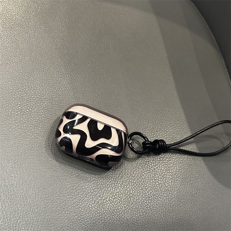 Wavy Print Apple AirPods / Pro Earphone Case Skin / Strap / Set