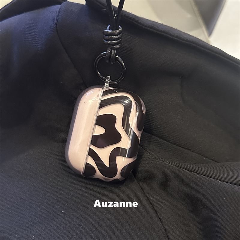 Wavy Print Apple AirPods / Pro Earphone Case Skin / Strap / Set