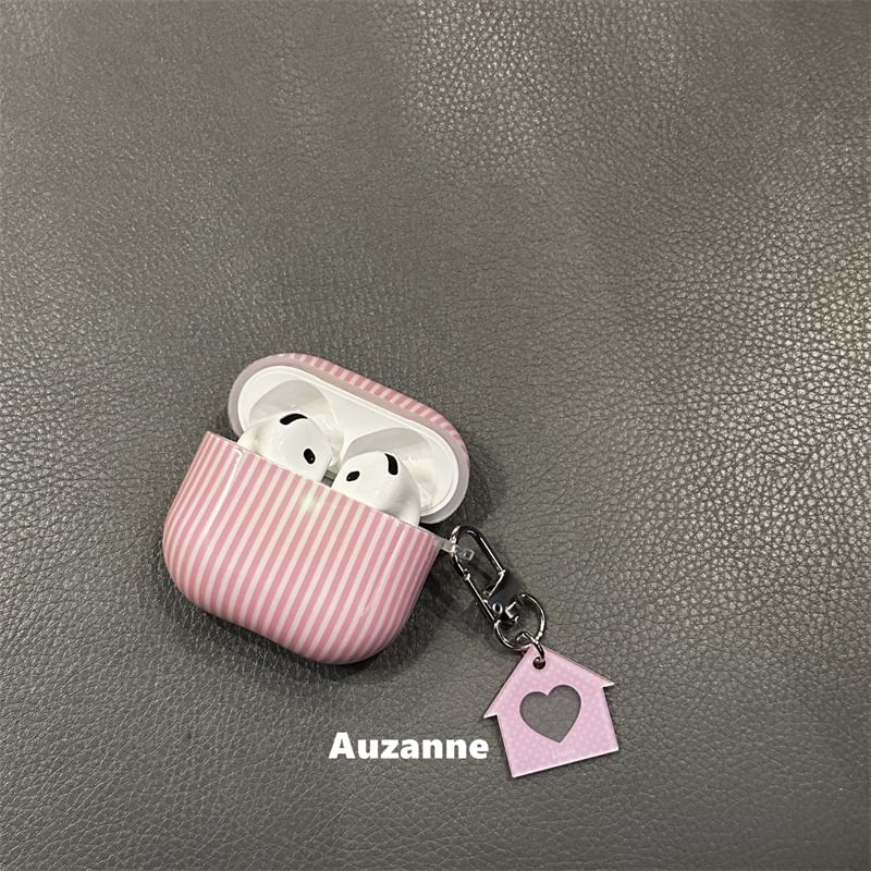 Striped Apple AirPods / Pro Earphone Case Skin / Charm / Set