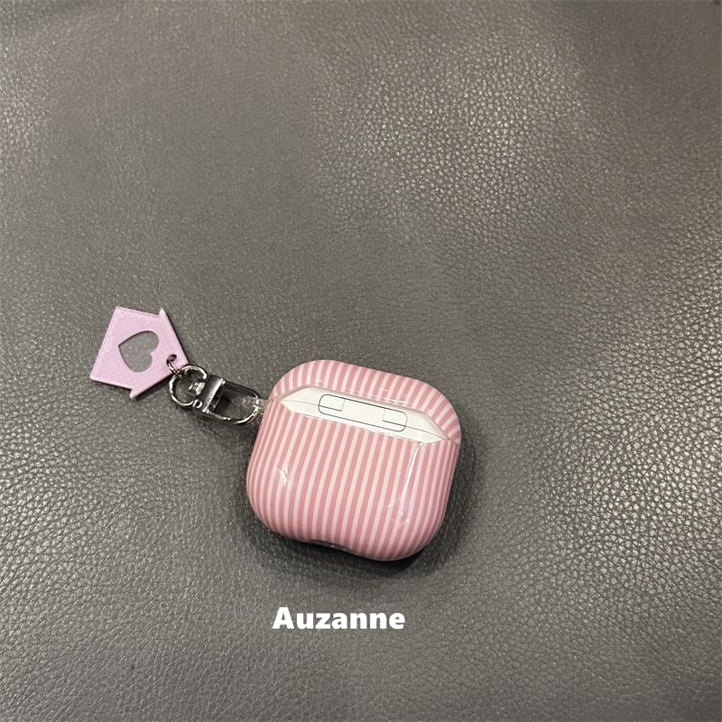 Striped Apple AirPods / Pro Earphone Case Skin / Charm / Set