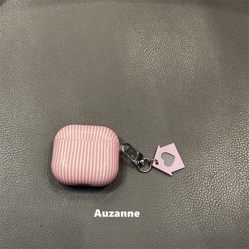 Striped Apple AirPods / Pro Earphone Case Skin / Charm / Set