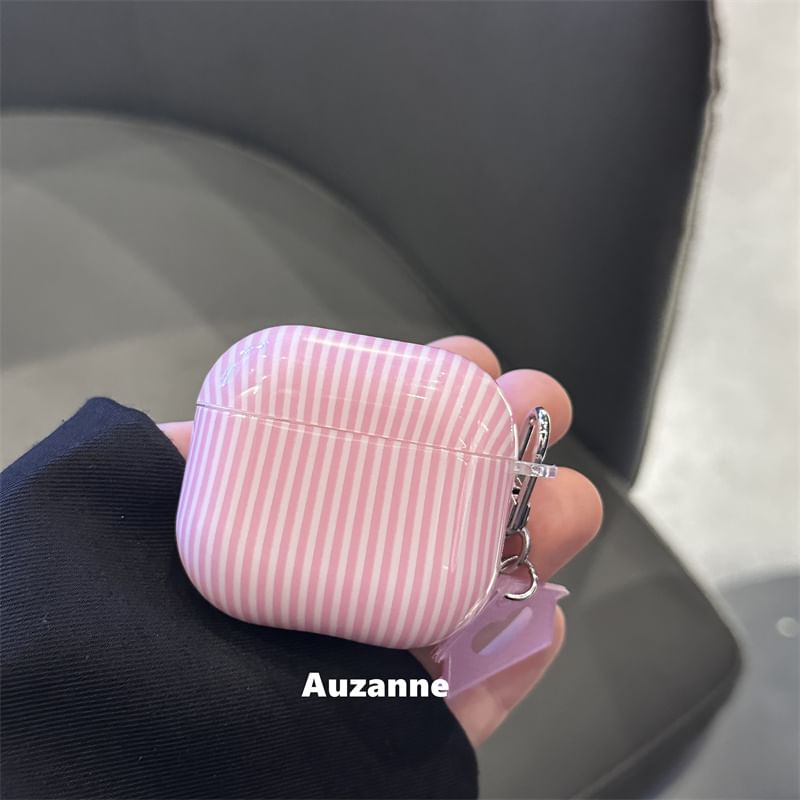Striped Apple AirPods / Pro Earphone Case Skin / Charm / Set