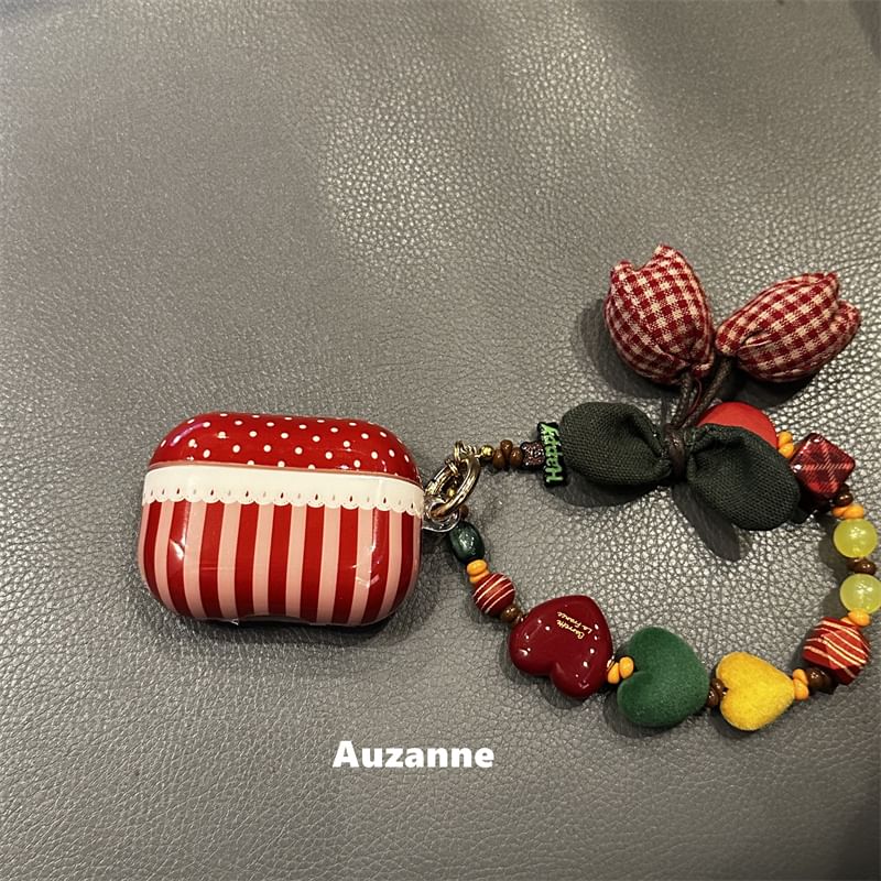 Polka Dot Striped Apple AirPods / Pro Earphone Case Skin / Strap / Set