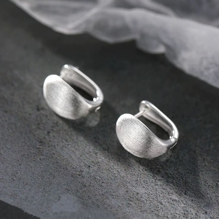 Oval Alloy Stud Earring