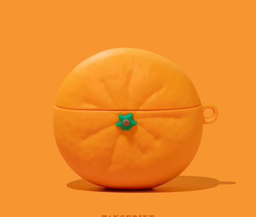 Orange Apple AirPods / Pro Earphone Case Skin / Charm / Set