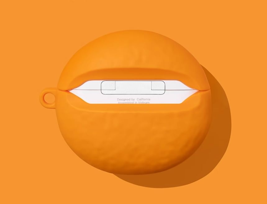 Orange Apple AirPods / Pro Earphone Case Skin / Charm / Set