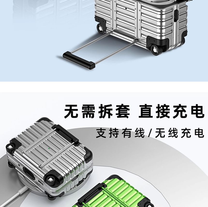 Luggage Apple AirPods / Pro Earphone Case Skin with Phone Stand