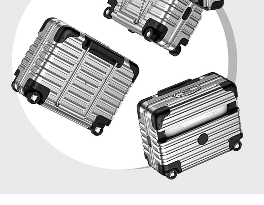 Luggage Apple AirPods / Pro Earphone Case Skin with Phone Stand