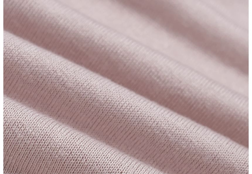 Cowl Neck Plain Ruched Long Sleeve Tee Shirt