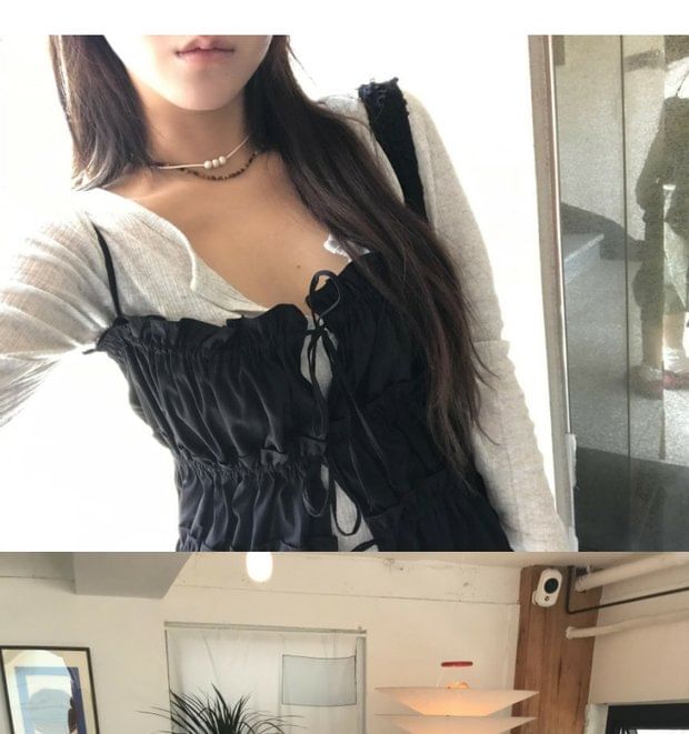 Frill-Trimmed Solid Crop Camisole Top