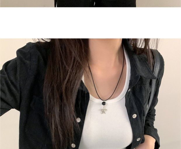 Corduroy Solid Shirt with Long Sleeves