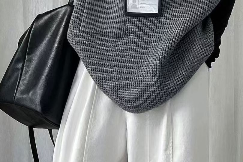V Neck Knitted Cami Tank Top