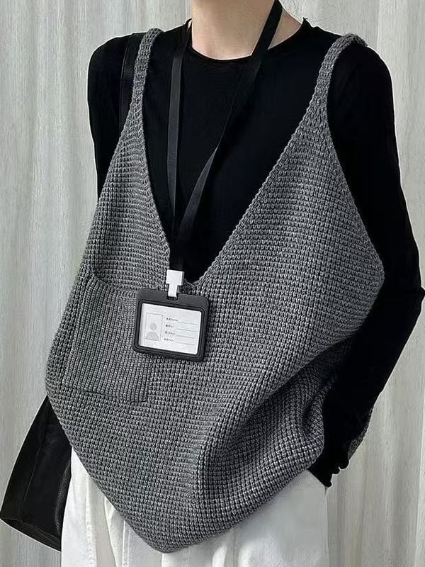 V Neck Knitted Cami Tank Top