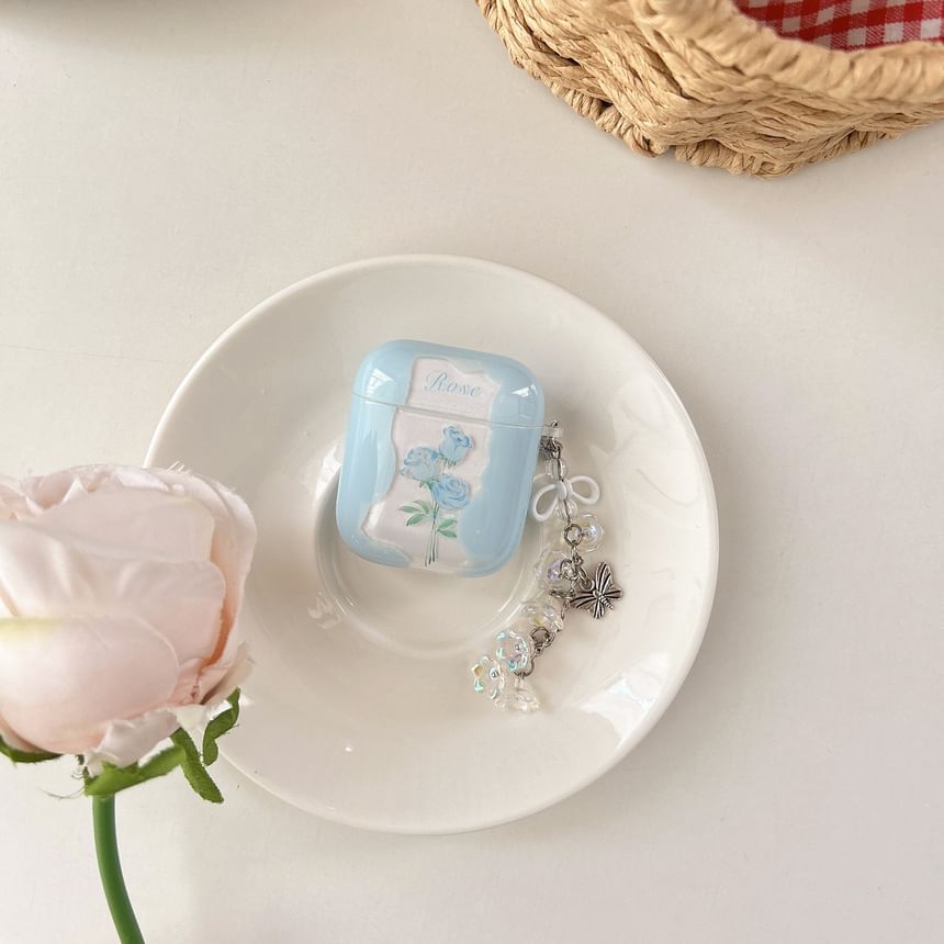 Floral Apple AirPods / Pro Earphone Case Skin with Charm