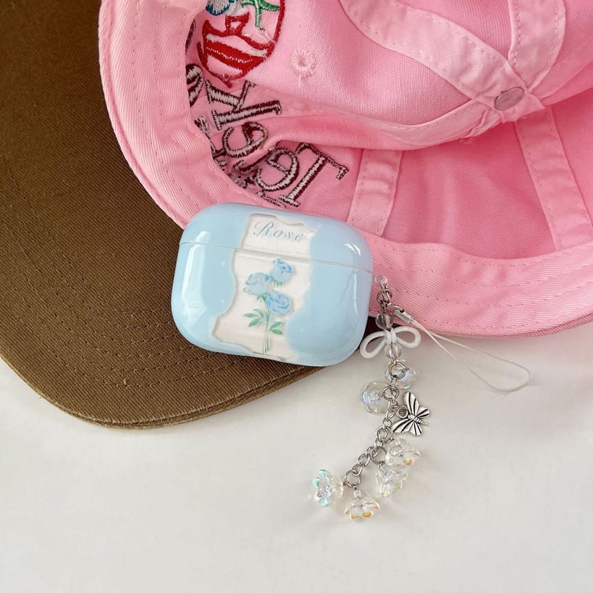 Floral Apple AirPods / Pro Earphone Case Skin with Charm