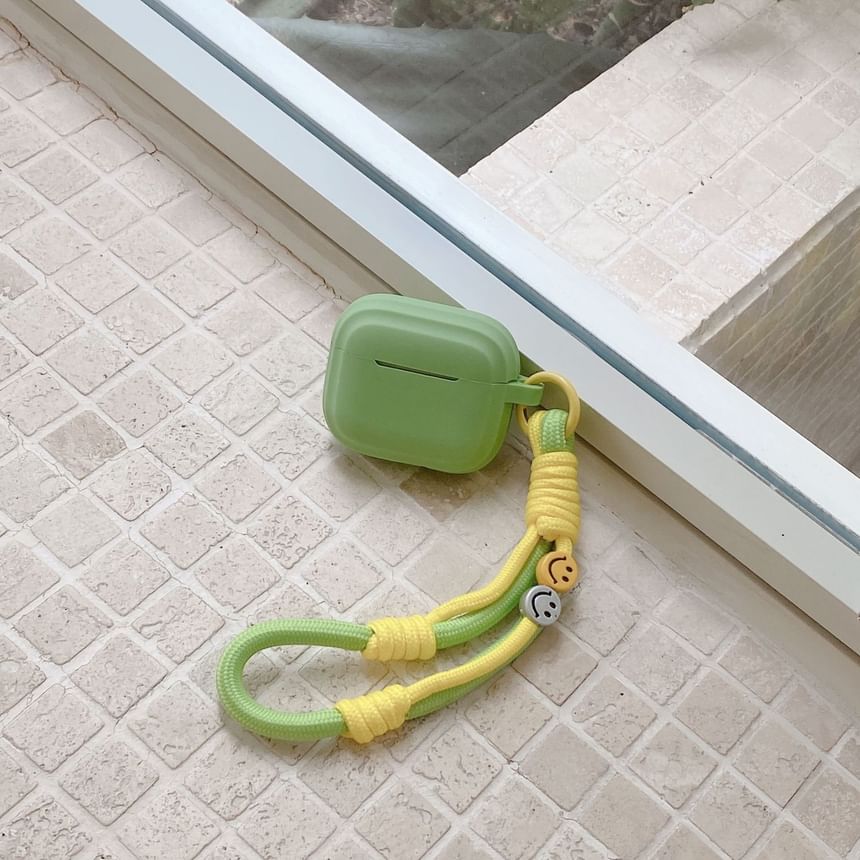 Plain Apple AirPods / Pro Earphone Case Skin with Strap