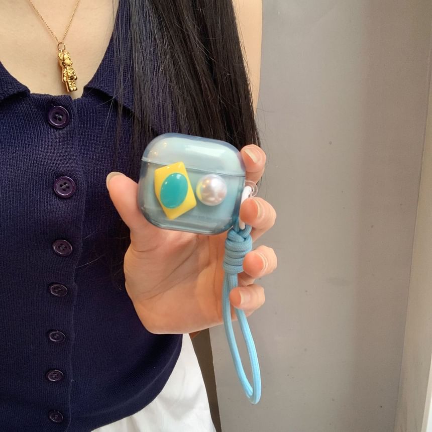 Faux Gemstone Faux Pearl Apple AirPods / Pro Earphone Case Skin / Strap / Set