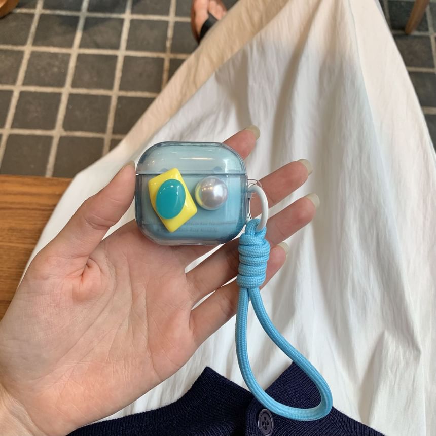 Faux Gemstone Faux Pearl Apple AirPods / Pro Earphone Case Skin / Strap / Set