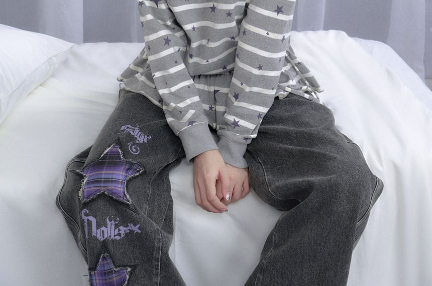 Striped Long Sleeve Polo Collared Shirt