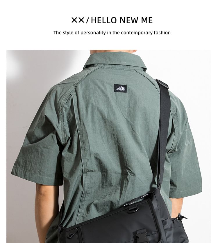 Plain Buckled Messenger Bag