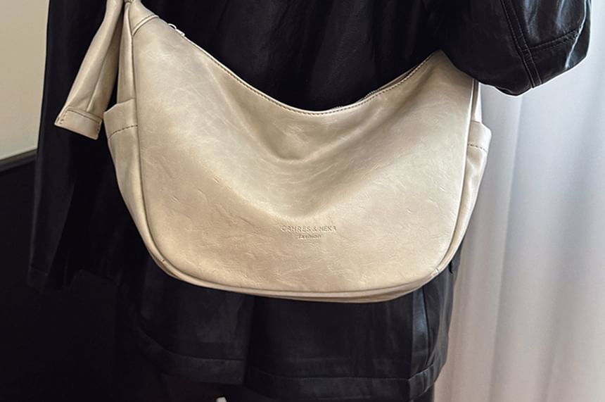 Faux Leather Hobo Shoulder Bag