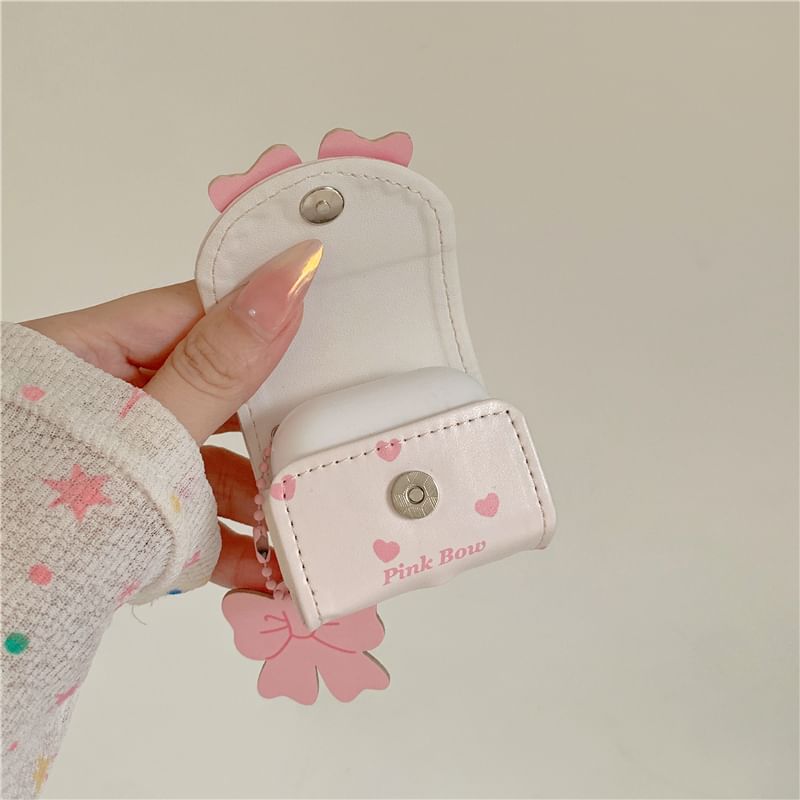 Bow Faux Leather Apple AirPods / Pro Earphone Case Skin