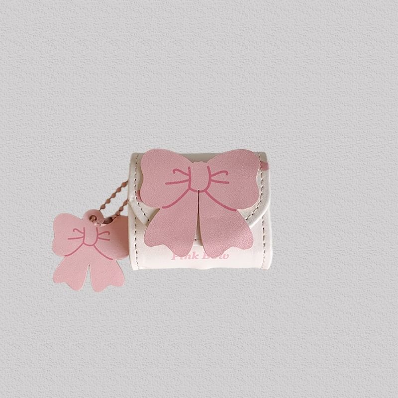 Bow Faux Leather Apple AirPods / Pro Earphone Case Skin