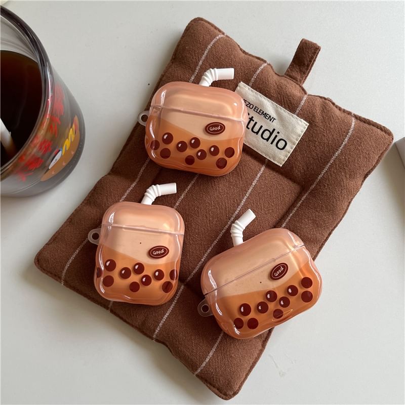 Bubble Tea Apple AirPods / Pro Earphone Case Skin / Charm / Set