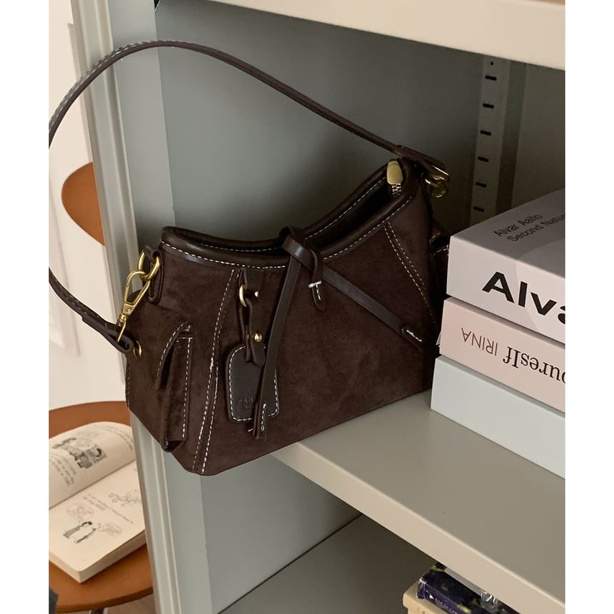 Faux Suede Shoulder Bag